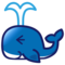 Spouting Whale emoji on Emojidex